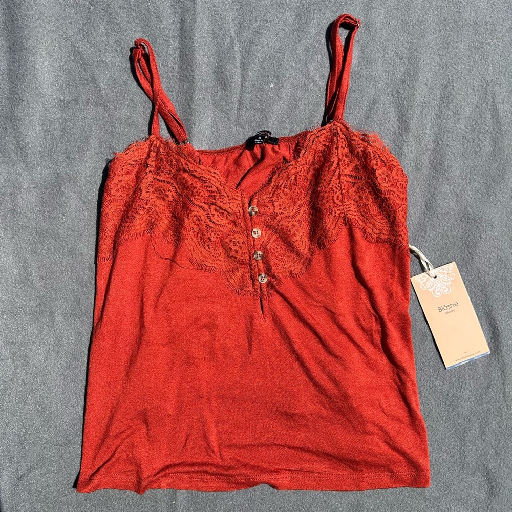 Chic Rust Lace Camisole by Blāshe